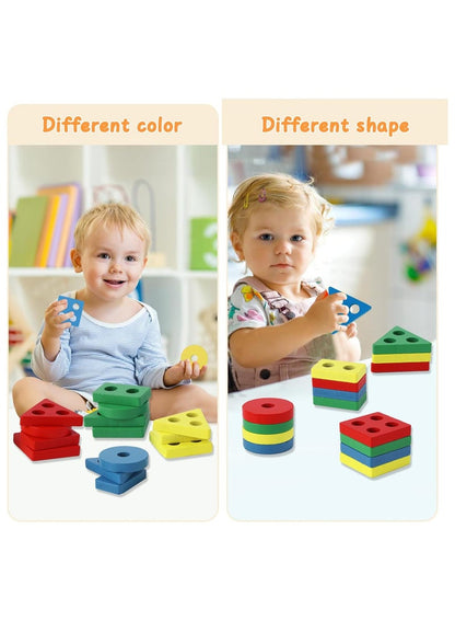 Children Wooden Fishing Set With Two In One Montessori Shape Cognitive Matching Hand Eye Coordination Puzzle Toy